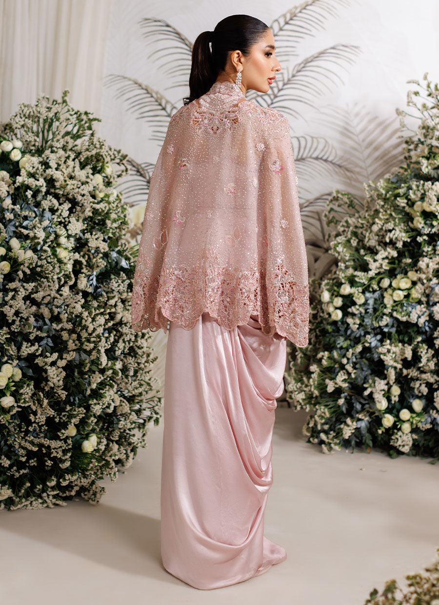 ERIS ORGANZA CAPE WITH PRE-DRAPED SKIRT - Eira Ethereal Couture by Farah Talib Aziz