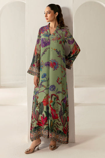 Jade Reverie - Lumiere Printed Silk by Rabia Zahur