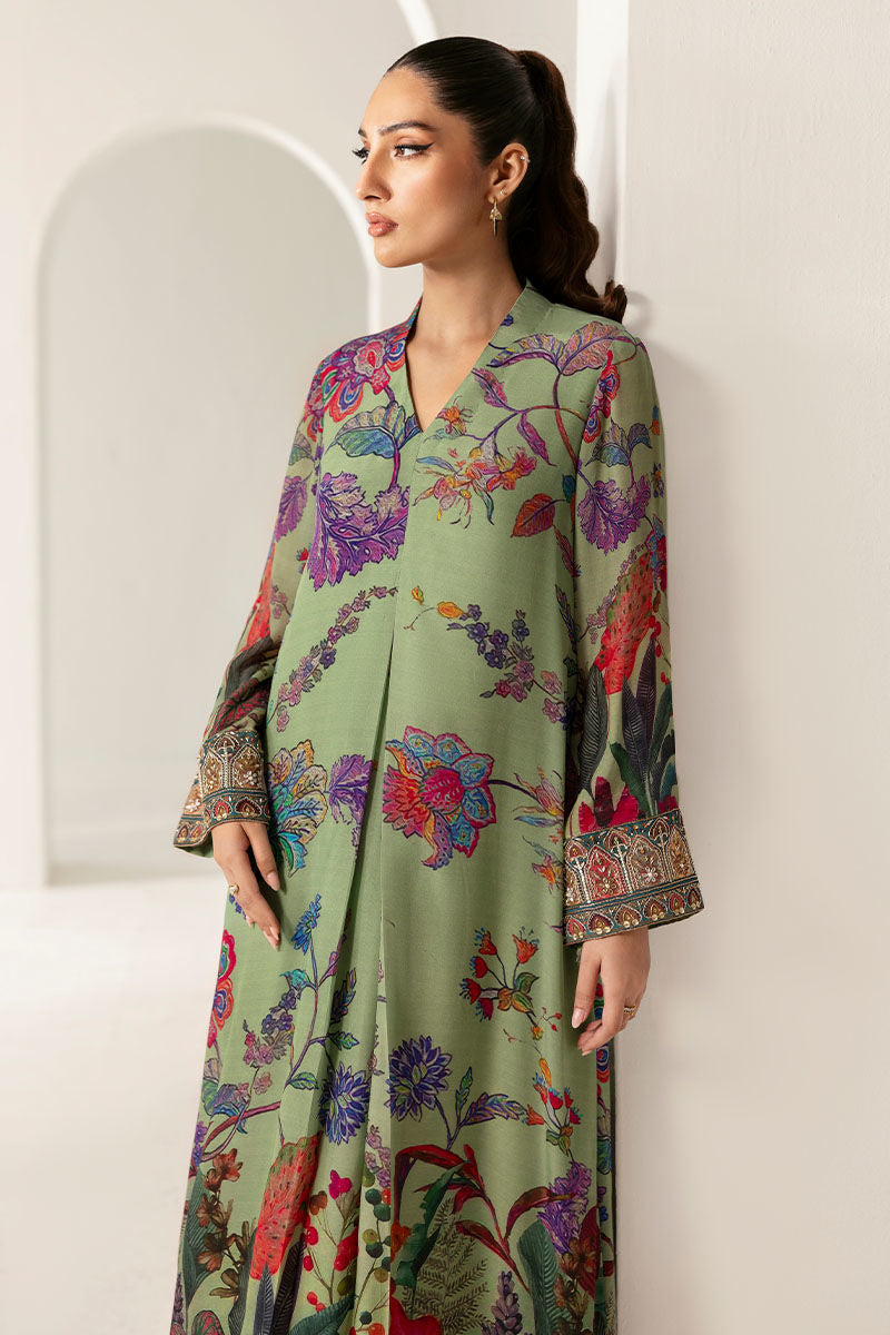 Jade Reverie - Lumiere Printed Silk by Rabia Zahur