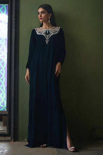 Diamontee Velvet Kaftan -  Wedding Festive & Festive Velvets '25 by Farida Hasan