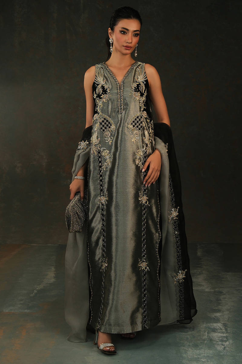 Celestia Shirt And Pants - Velvet Eclipse by Farida Hasan