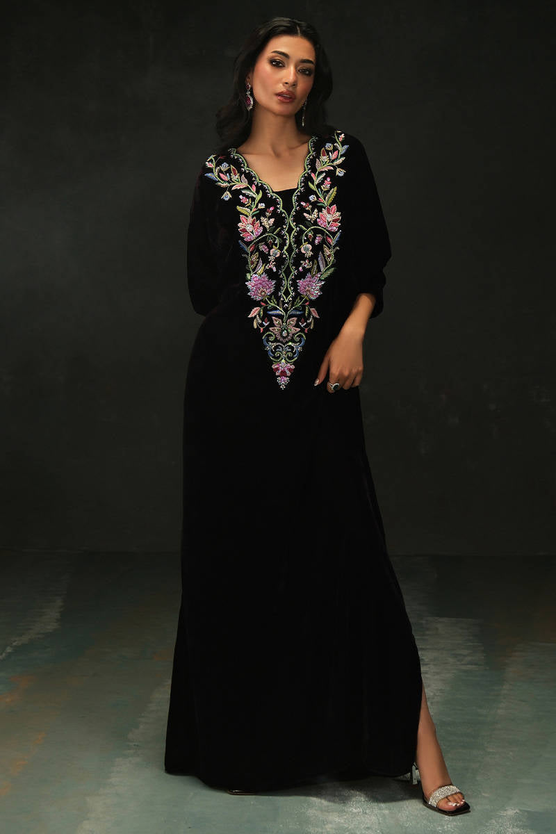 Moonflower Kaftan - Velvet Eclipse by Farida Hasan