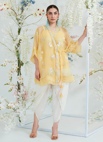 CLARITA LEMON ORGANZA WRAP - Farah Talib Aziz