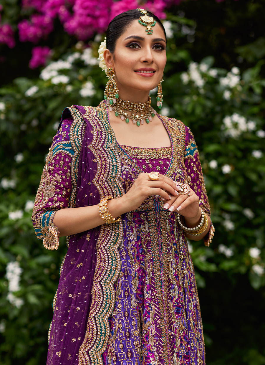 ZEENAT AUBERGINE - Firouzeh Heritage Bridals by Fara Talib Aziz