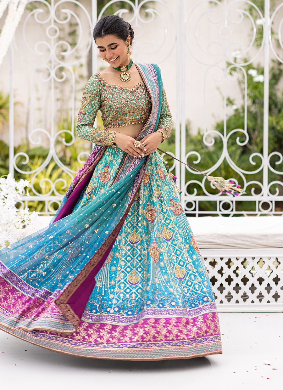 Rana Ombre Lehenga Choli - Azeeta Festive Couture by FTA