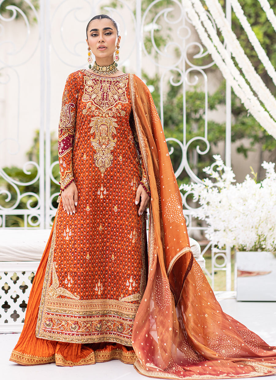 Amira Rust Kurta - Azeeta Festive Couture by FTA