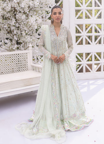 Sarina Mint Front Open Kalidaar - Azeeta Festive Couture by FTA