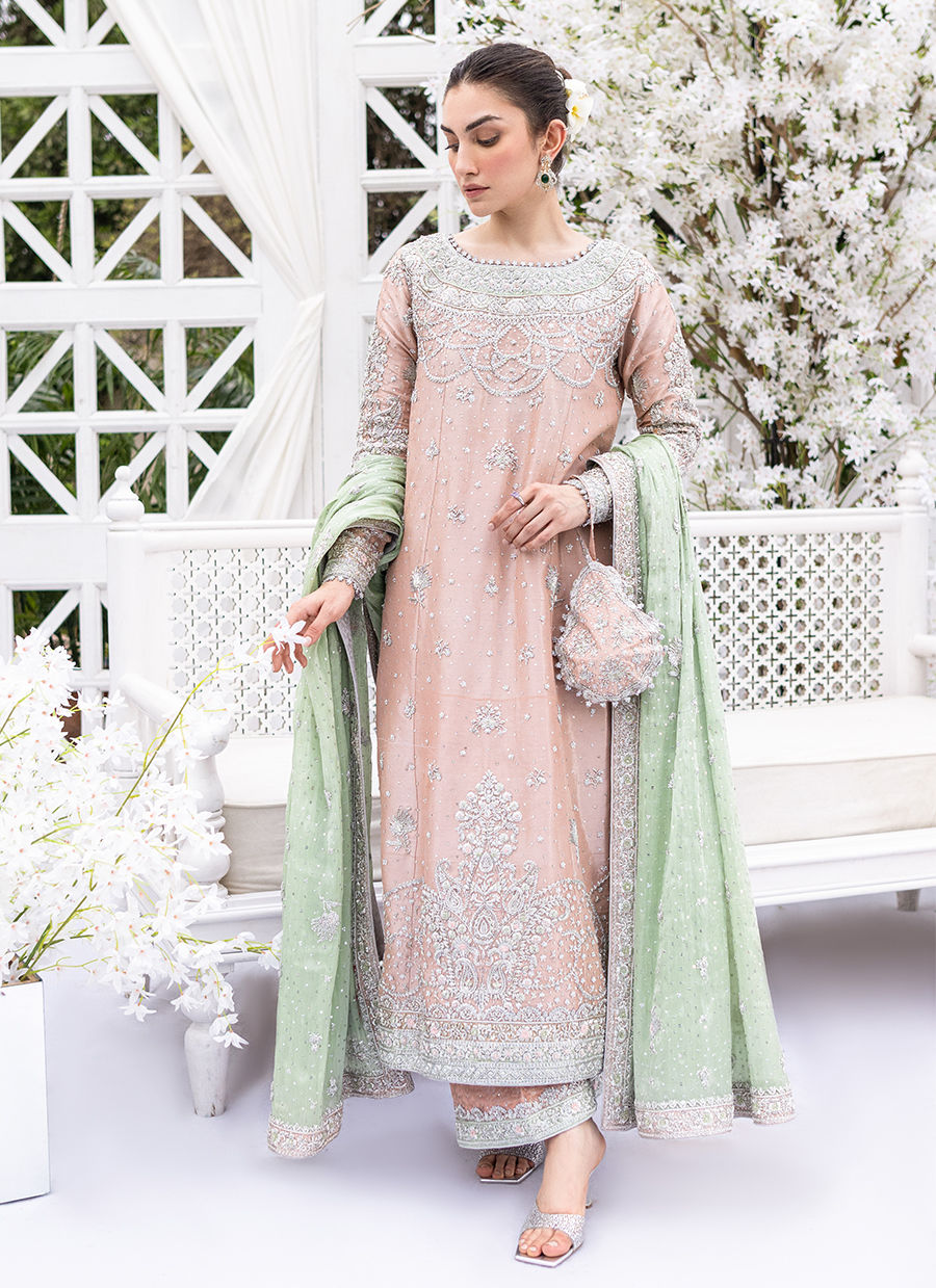 Pinar Pastle Pink Kurta - Azeeta Festive Couture by FTA