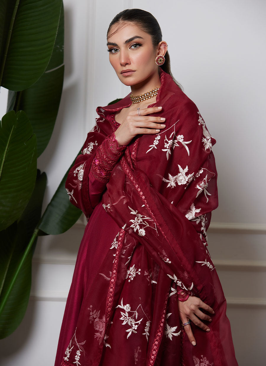 JOMANA SCARLETT SHIRT AND DUPATTA - Lea Autumn Winter'23 by FTA