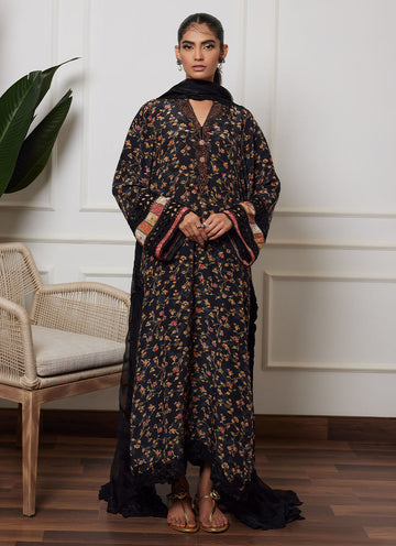 NAILAH ONYX SHIRT AND DUPATTA - Lea Autumn Winter'23 by FTA