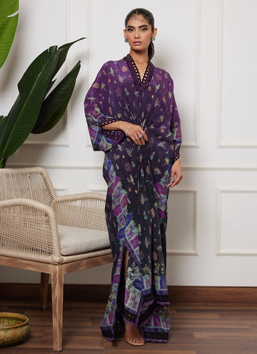 CHIONE AUBERGINE KAFTAN - Lea Autumn Winter'23 by FTA