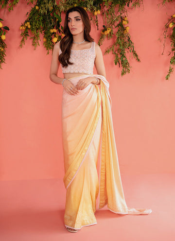 Rumi Charmeuse Saree - Mayna Festive Prints by FTA