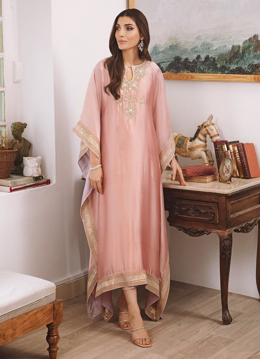 Petra Blush Kaftan - Mayna Festive Prints by FTA