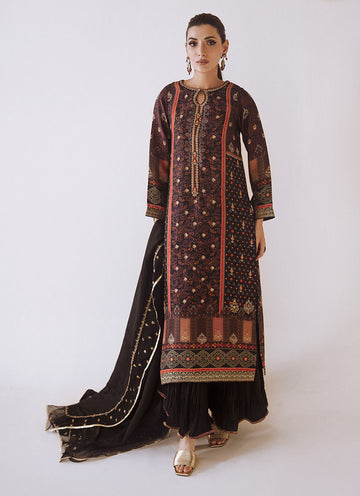 Dama Onyx Shirt & Dupatta - Mayna Festive Prints by FTA