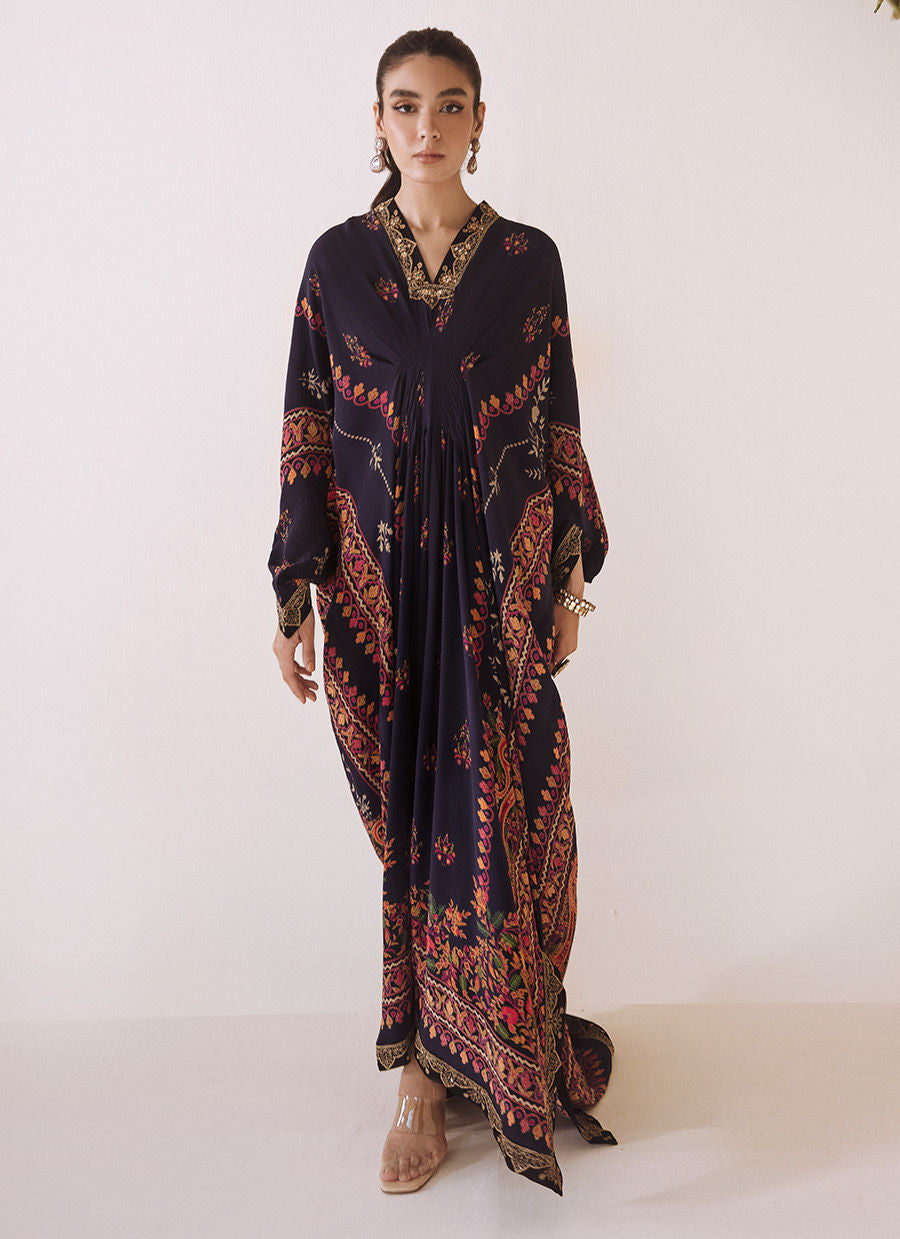 Ziva Navy Kaftan - Mayna Festive Prints by FTA