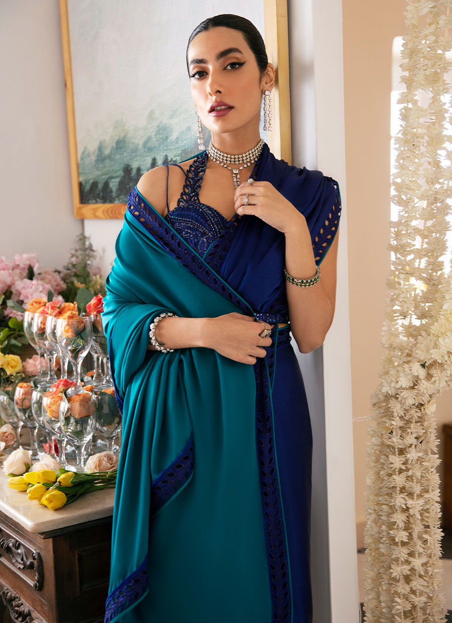 Alma Ombre Saree - Mayna Festive Luxe Pret by FTA