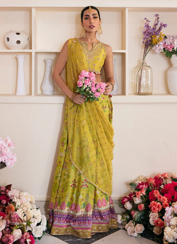 Lika Lime Lehnga Choli & Dupatta - Mayna Festive Luxe Pret by FTA