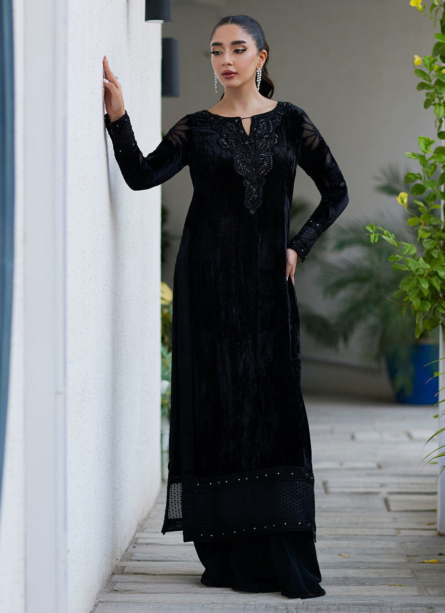 AFRIN ONYX CUTWORK SHIRT - Velvet Revolt by Farah Talib Aziz