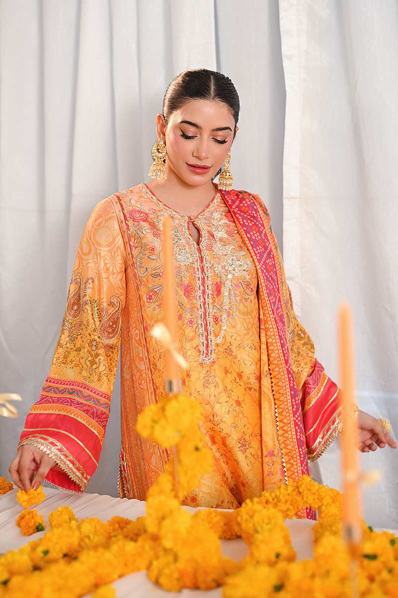 Parishay - Marigold and Gota by Ansab Jahangir