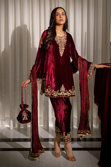 Carla - The Bow Edit - Luxury Velvets'24 by Ansab Jahangir