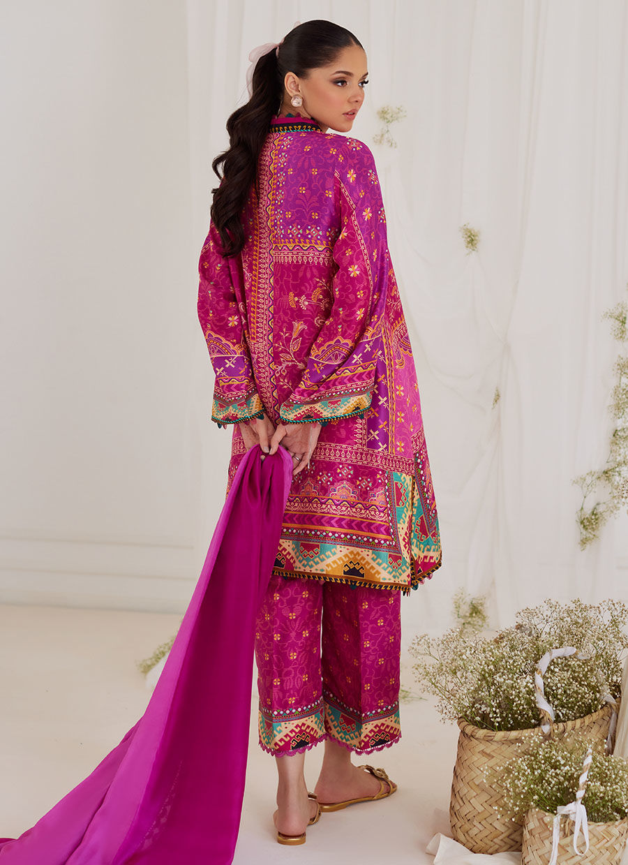 LUZ MAGENTA SHIRT AND DUPATTA - Tara Eid Luxe by Farah Talib Aziz