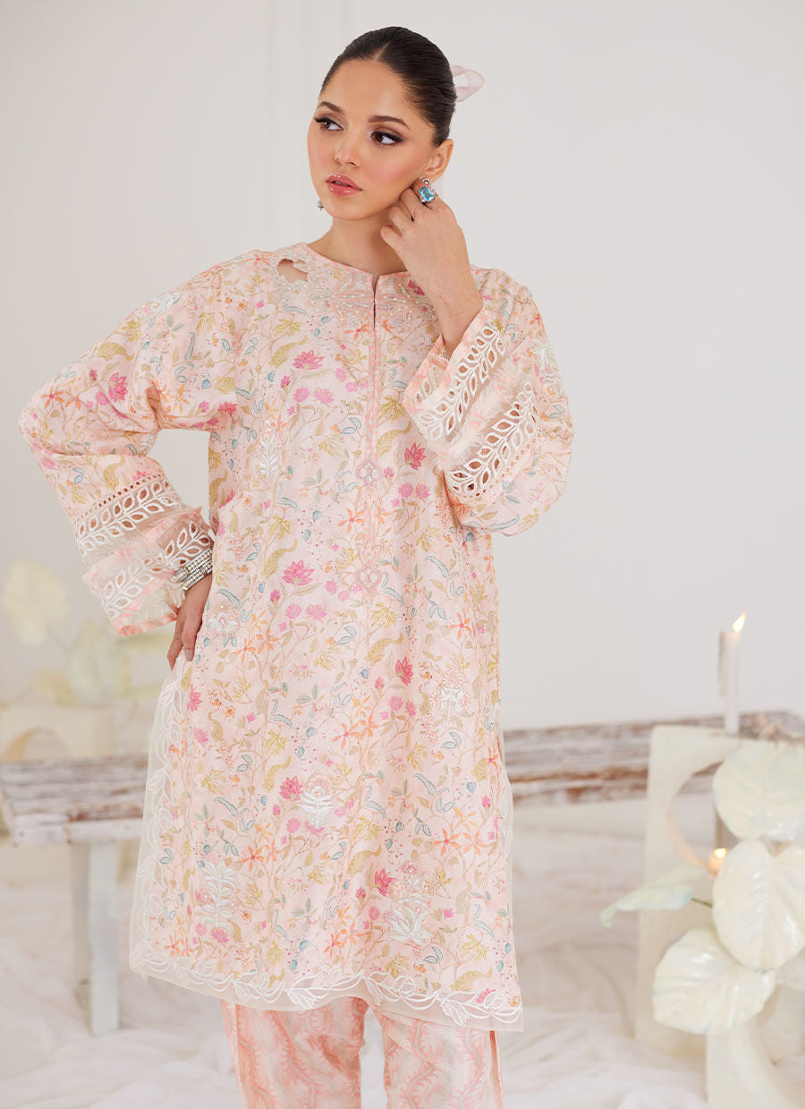 RAFAELA SALMON PINK SHIRT - Tara Eid Luxe by Farah Talib Aziz