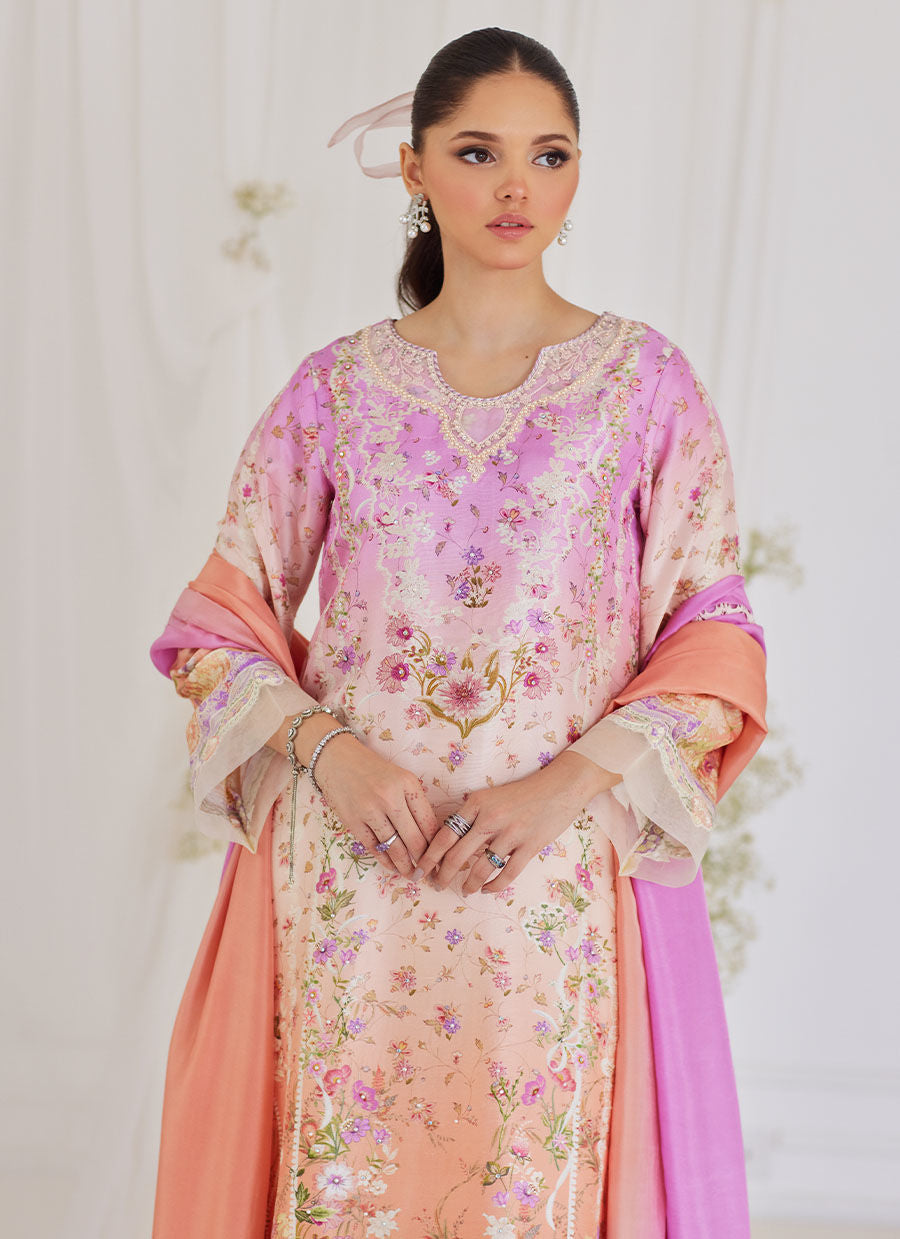 MAURA OMBRE SHIRT AND DUPATTA - Tara Eid Luxe by Farah Talib Aziz