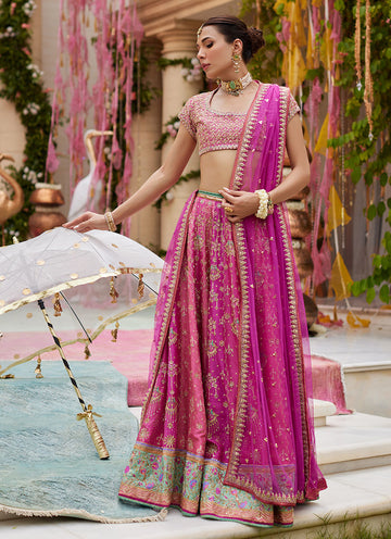 Parisa Hot Pink Lehenga Choli - Miray Festive Formals by Farah Talib Aziz