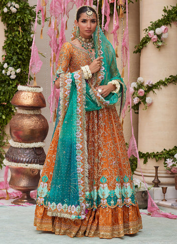 Zerya Rust Kalidaar - Miray Festive Formals by Farah Talib Aziz