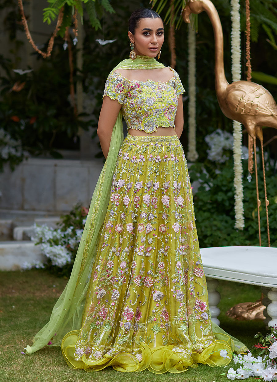 Nora Kiwi Lehenga Choli - Miray Festive Formals by Farah Talib Aziz