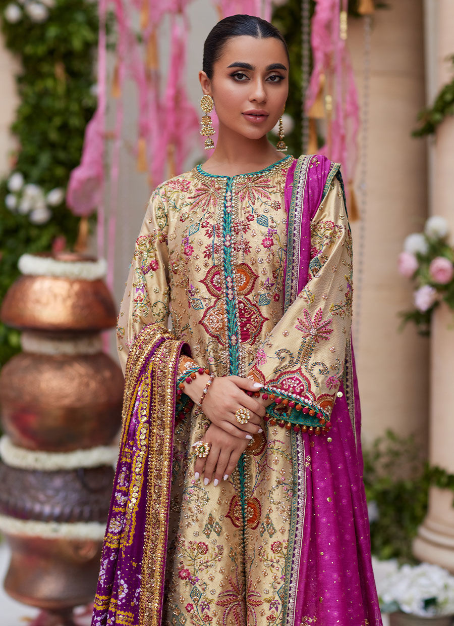 Nilan Gold Jacket - Miray Festive Formals by Farah Talib Aziz