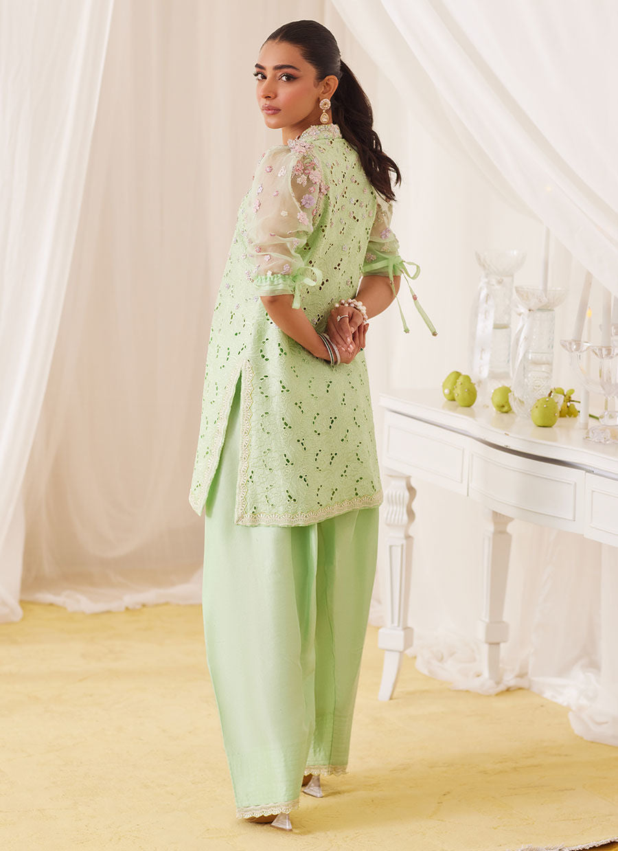 Nikol Mint Hand Embellished Shirt And Shalwar - Lea Fall  '24 by FTA