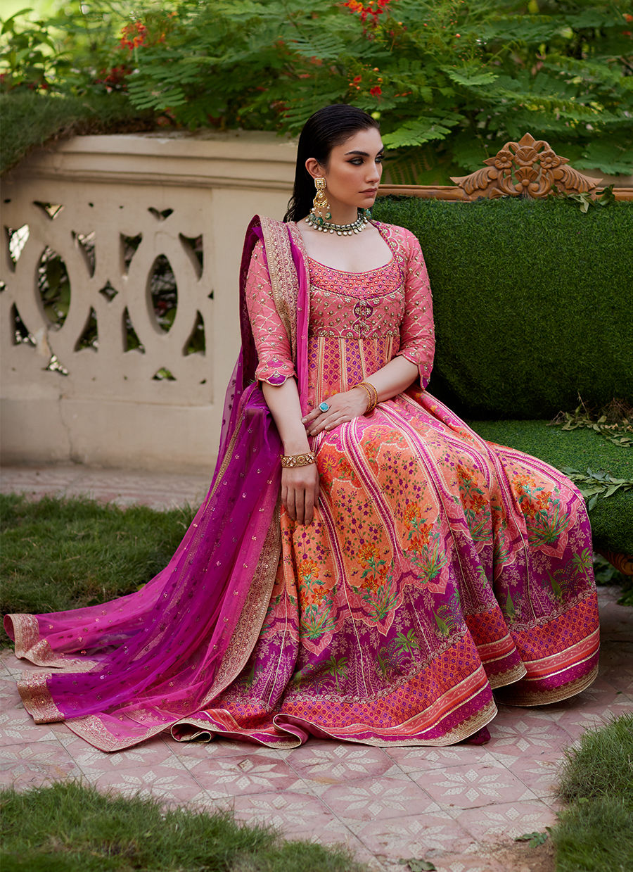 Noorie Kalidaar And Dupatta - Mayna Festive Prints'24 by Farah Talib Aziz