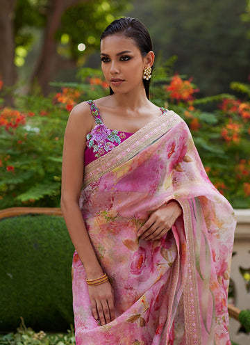 Marzeia Saree - Mayna Festive Prints'24 by Farah Talib Aziz