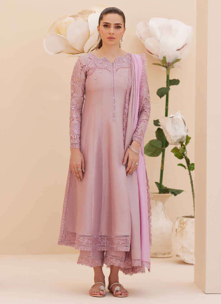 Moira Mauve Shirt and Dupatta - Zaza'25 by Farah Talib Aziz