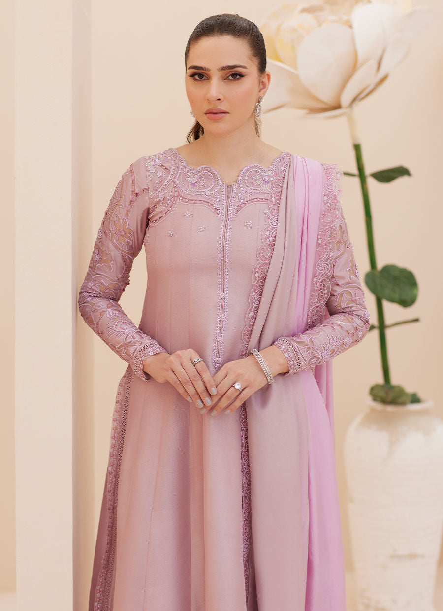 Moira Mauve Shirt and Dupatta - Zaza'25 by Farah Talib Aziz