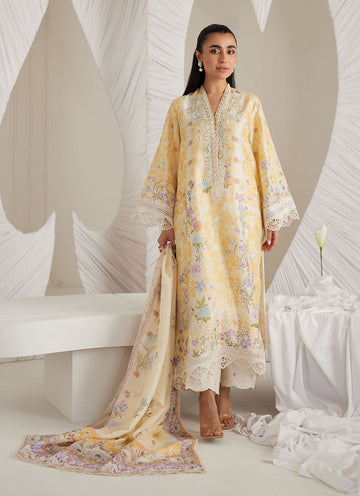 Gemma Lemon Shirt and Dupatta - LEA Eid 25 by Farah Talib Aziz