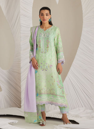 Felice Aqua Shirt and Dupatta - LEA Eid 25 by Farah Talib Aziz