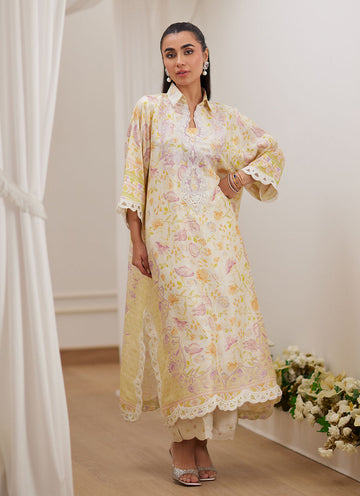 Emelia Ivory Shirt Dress - LEA Eid 25 by Farah Talib Aziz