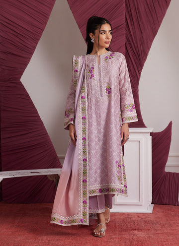 Rosa Mauve Shirt And Dupatta - Luna Eid Edit by Farah Talib Aziz