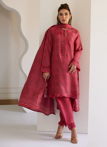 Solara Scarlett Shirt And Dupatta - Tara Eid Luxe 25 by Farah Talib Aziz