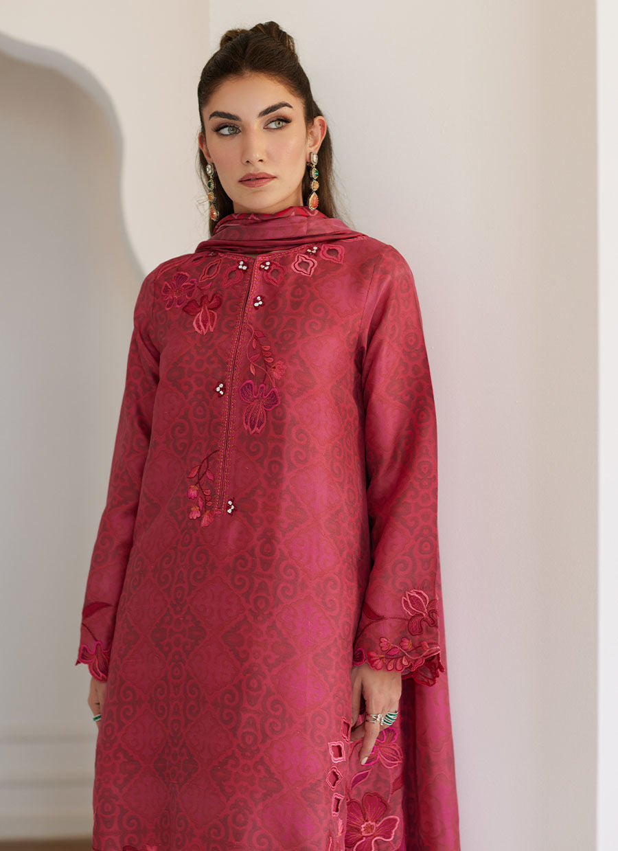 Solara Scarlett Shirt And Dupatta - Tara Eid Luxe 25 by Farah Talib Aziz