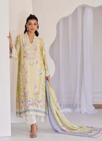 Elowyn Kiwi Shirt And Dupatta - Tara Eid Luxe 25 by Farah Talib Aziz