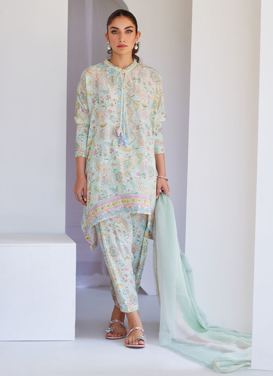 Cira Pale Aqua Shirt - Tara Eid Luxe 25 by Farah Talib Aziz