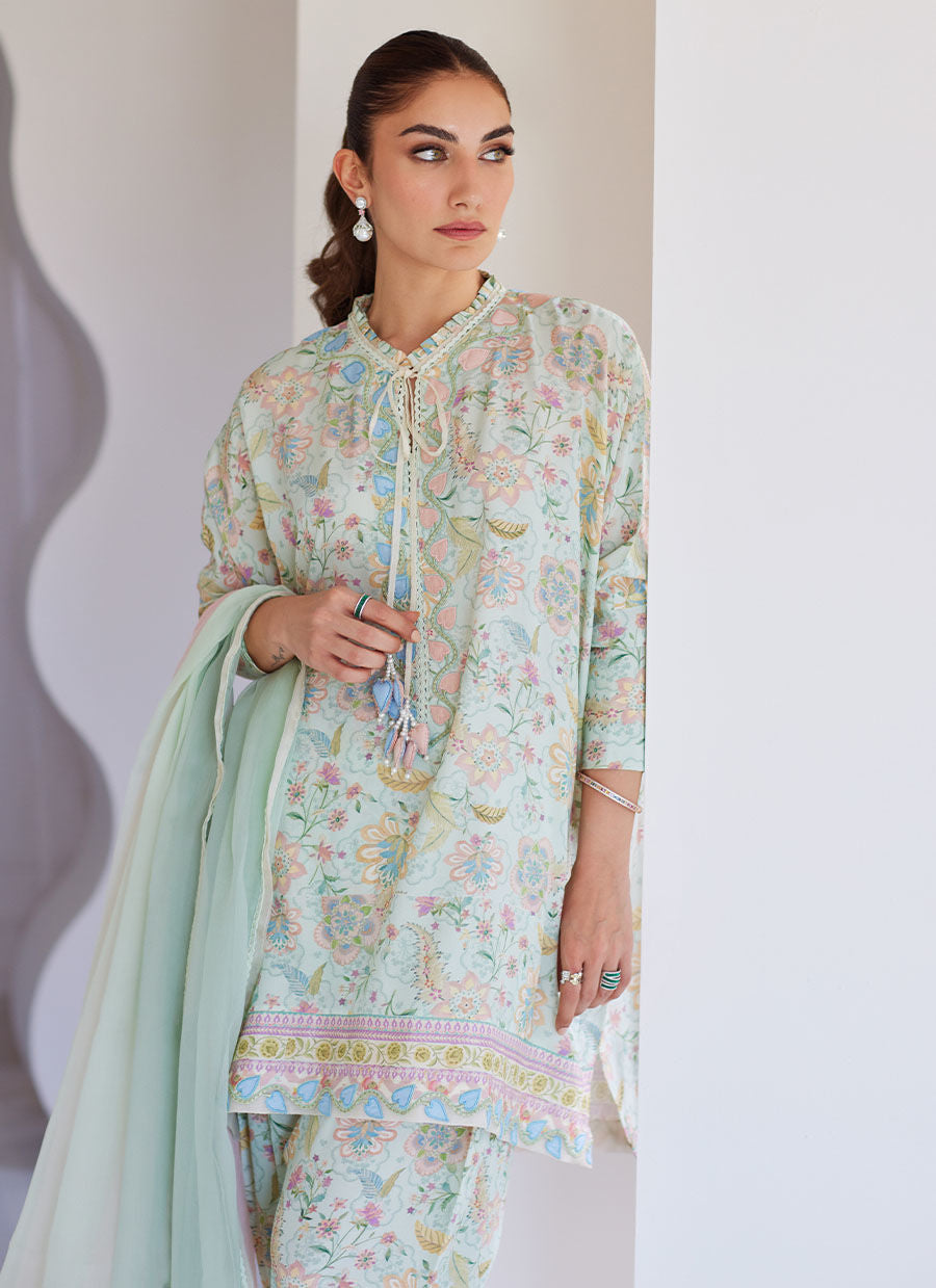 Cira Pale Aqua Shirt - Tara Eid Luxe 25 by Farah Talib Aziz