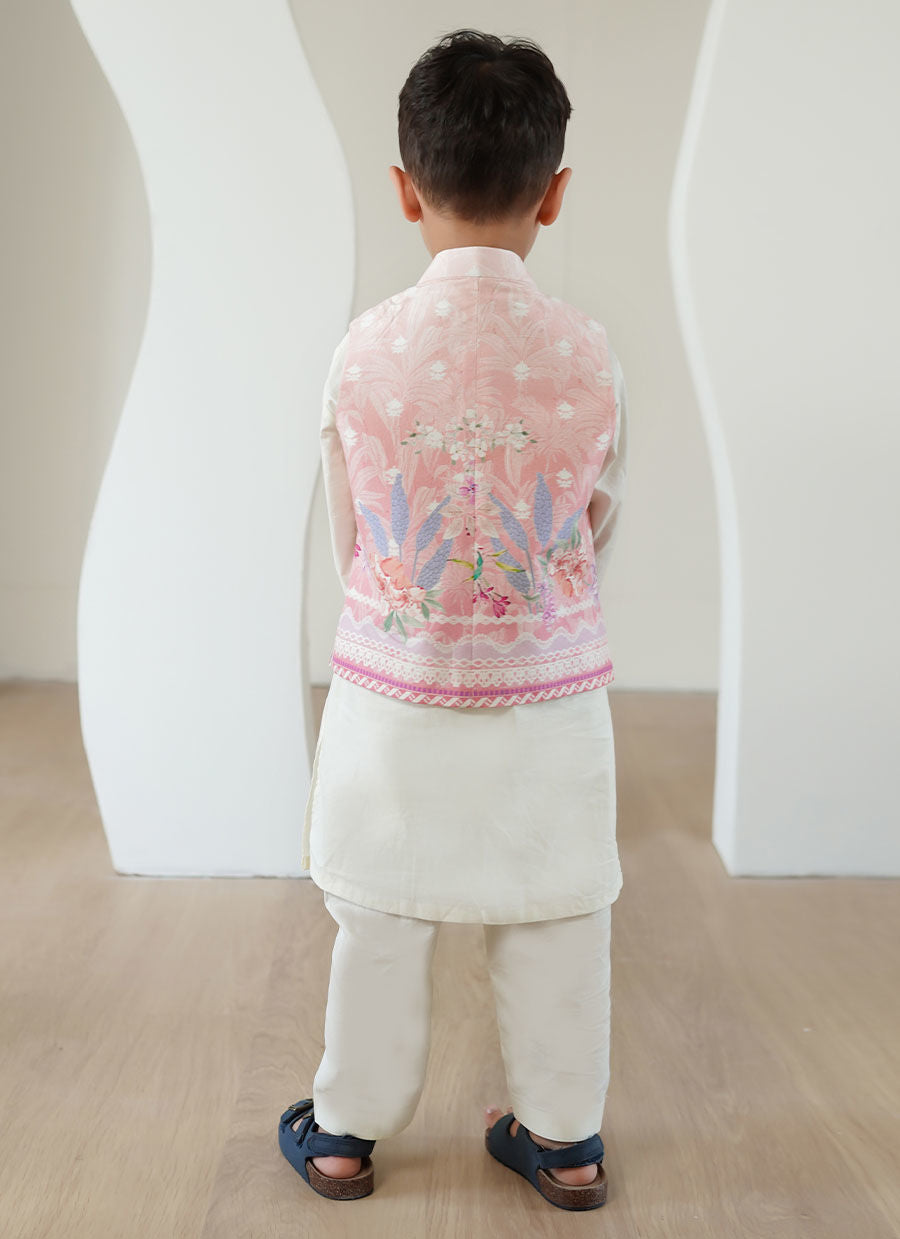 Oddie Pink Mini Waistcoat - Tara Eid Luxe 25 by Farah Talib Aziz