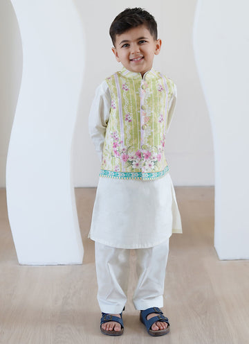 Elowyn Kiwi Mini Waistcoat - Tara Eid Luxe 25 by Farah Talib Aziz