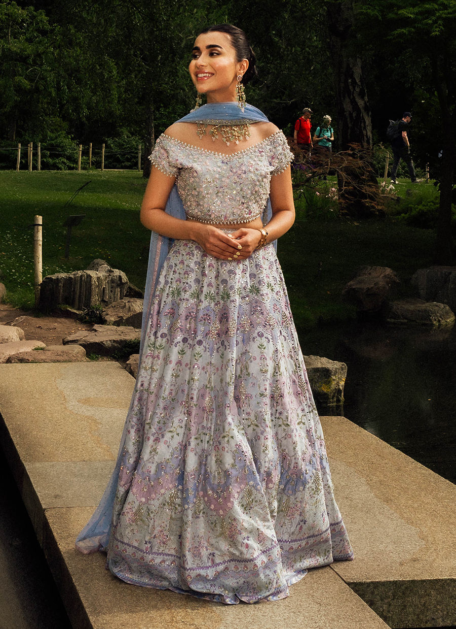 Ivelle Printed Lehenga Choli - MALA 25 by Farah Talib Aziz