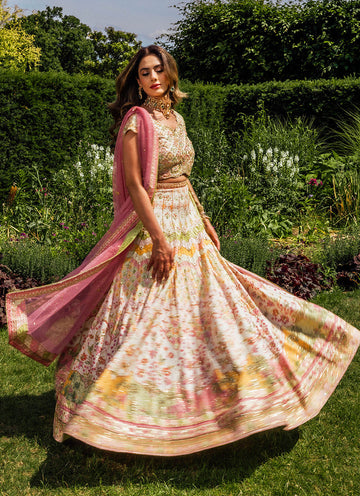 Izel Printed Lehenga Choli - MALA 25 by Farah Talib Aziz