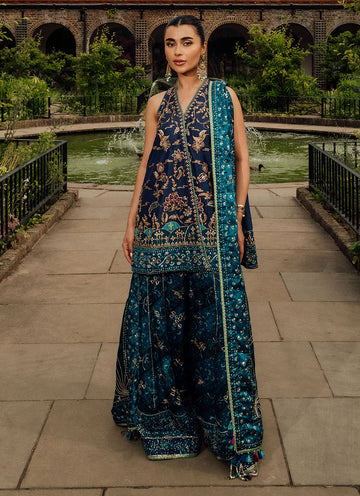 Ryza Blockprinted Short Shirt and Dhaka - MALA 25 by Farah Talib Aziz